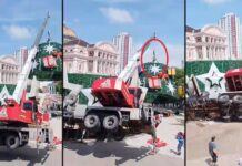 Governo do Amazonas cancela árvore de Natal no Largo de São Sebastião após acidente