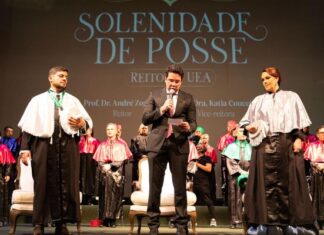 André Zogahib e Katia Couceiro são empossados nos cargos de reitor e vice-reitora da UEA