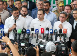 No primeiro dia à frente do Executivo, governador interino Roberto Cidade destaca estabilidade institucional e continuidade de projetos