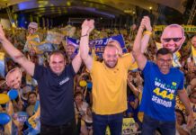 Roberto Cidade participa de ato que confirma Fausto Júnior na disputa à reeleição para deputado federal